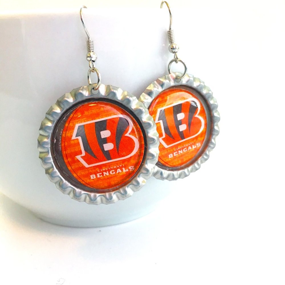 Cincinnati BENGALS Handmade Football Earrings